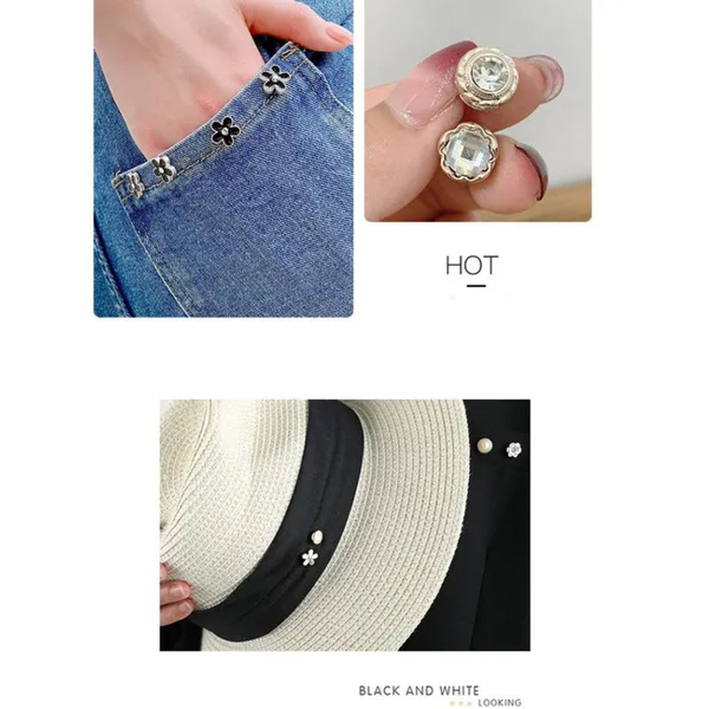 100/30/10Pcs Cute Practical Anti-Glare Brooch Dress Neckline Pearl Pin Clothes Fixed Brooch Women Girl Fashion Jewelry Accessories - WORLD TIME VISITS