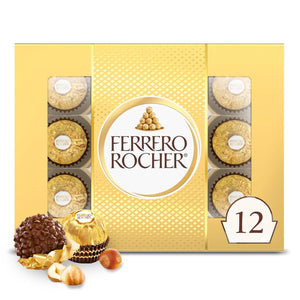 , 12 Count, Gourmet Milk Chocolate Hazelnut, Chocolate Gift Box, Individually Wrapped, 5.3Oz