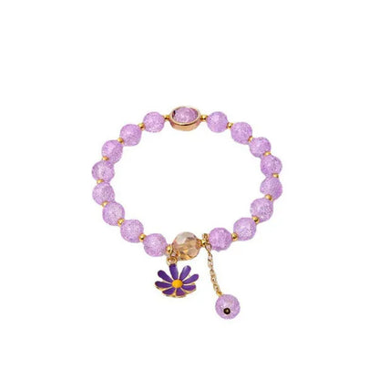 New Multicolor Summer Beach Ladies Temperament Refreshing Crystal Pendant Bracelet