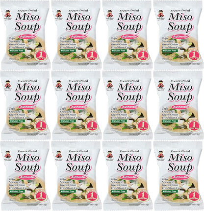 Freeze Dried Authentic Soup Miso, 0.27 Ounce (Pack of 12)