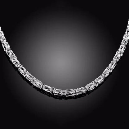 Personality 925 Sterling Silver Spigot Chain Dragon Necklace for Men Women Fashion Silver Jewelry Christmas Gifts
