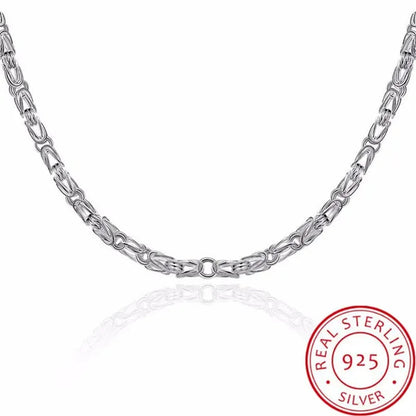 Personality 925 Sterling Silver Spigot Chain Dragon Necklace for Men Women Fashion Silver Jewelry Christmas Gifts