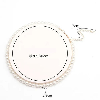 Vintage Pearl Necklace Women's Fashion Summer White Pearl Necklace Elegant Wedding Jewelry Personality Simple Fashion Clavicle Chain