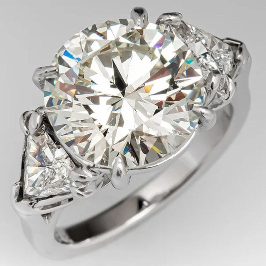 Women's Ring 925 Sterling Silver Natural 2.0ct Diamond Moissanite Round Cut Wedding Engagement Rings for Women Jewelry