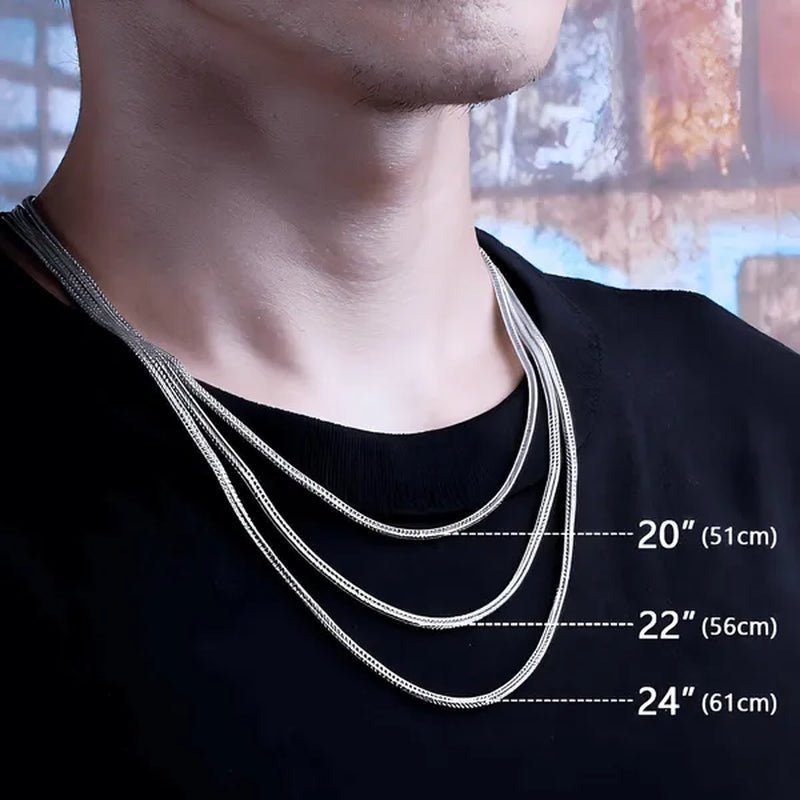 Stacked Jewelry 2mm Snake Chain Gold Plated 925 Sterling Silver Necklace for Women