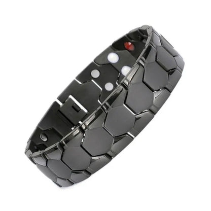Hot sale! 2020 New Black Mens Energy Bracelet 4000 Gauss Titanium Magnetic Health 4 In 1 Bracelet Bio Therapy Fashion Stainless Steel Bracelet Pulsera De Energía