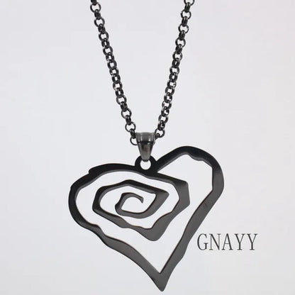 Black Marilyn Manson Heart ROSE Charm NEW MM Rose TOP round Chain 18-36Inch Necklace