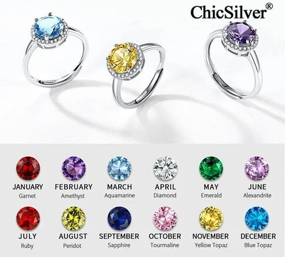 ChicSilver Pear Cut Teardrop Birthstone Promise Wedding Band Ring for Her 925 Sterling Silver Gemstone Jewelry for Women