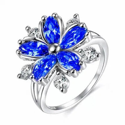 Elegant Women's Flower Ring Luxury  Pink Zircon Ring, Fashionable Flower Shape Women's Ring, Engagement, Wedding Ring, Princess Ring, Promise Ring, Valentine's Day, Christmas Gift. Size US5-11. Happy Shopping!