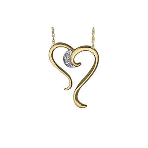 Cheri Jadore PP1525CX-10 0.015 Carat 10K Gold Diamond Pendant in Gold