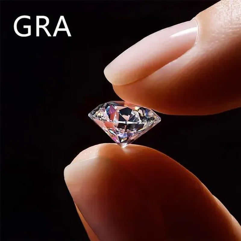 Natural 0.5/1.0/2.0Carat Moissanite D Color Round Shape VVS1 Excellent Clarity With GRA Certificate Report and Card