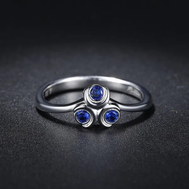 Zora Sapphire Kokiri Emerald Goron Ruby Spiritual Stones 925 Sterling Silver Wedding Engagemen Stackable Ring