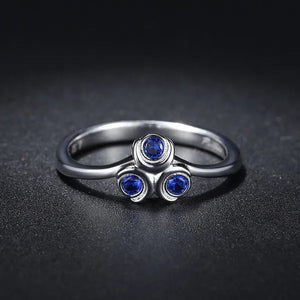 Zora Sapphire Kokiri Emerald Goron Ruby Spiritual Stones 925 Sterling Silver Wedding Engagemen Stackable Ring