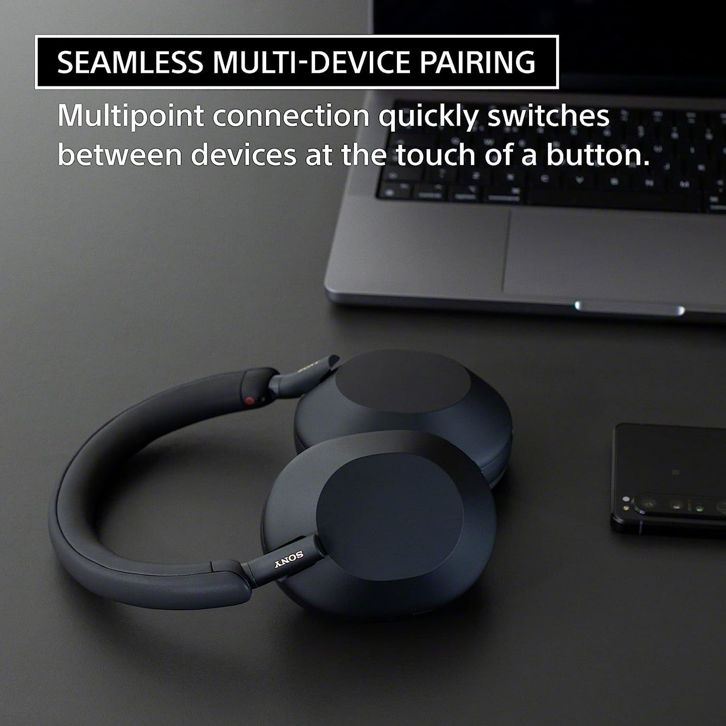 WH-1000XM5 the Best Wireless Noise Canceling Headphones, Auto NC Optimizer, 30-Hour Battery, Alexa Voice Control, Midnight Blue