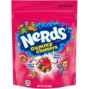 Gummy Clusters Candy, Rainbow, Resealable 8 Ounce Bag
