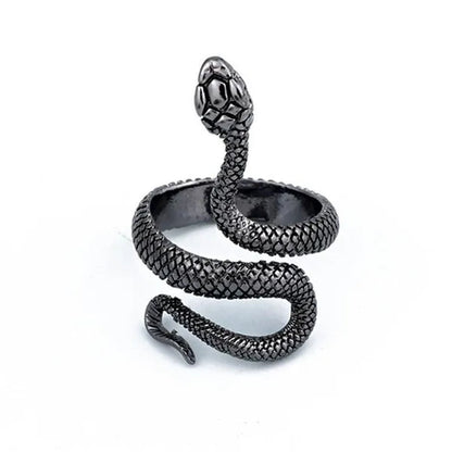 12/8/5/2/1Pcs: Lnnovative snake ring, movable mouth ring, Old gold, old silver, rose gold, gold, gun black，silver,6colors to choose from
