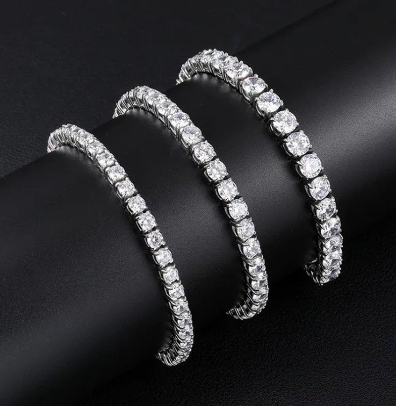 Necklace for Women Gorgeous Men's Gold Tennis Chain Icy Diamonds Hip Hop Choker Chain Necklace Bling Jewelry 18-30 Inches