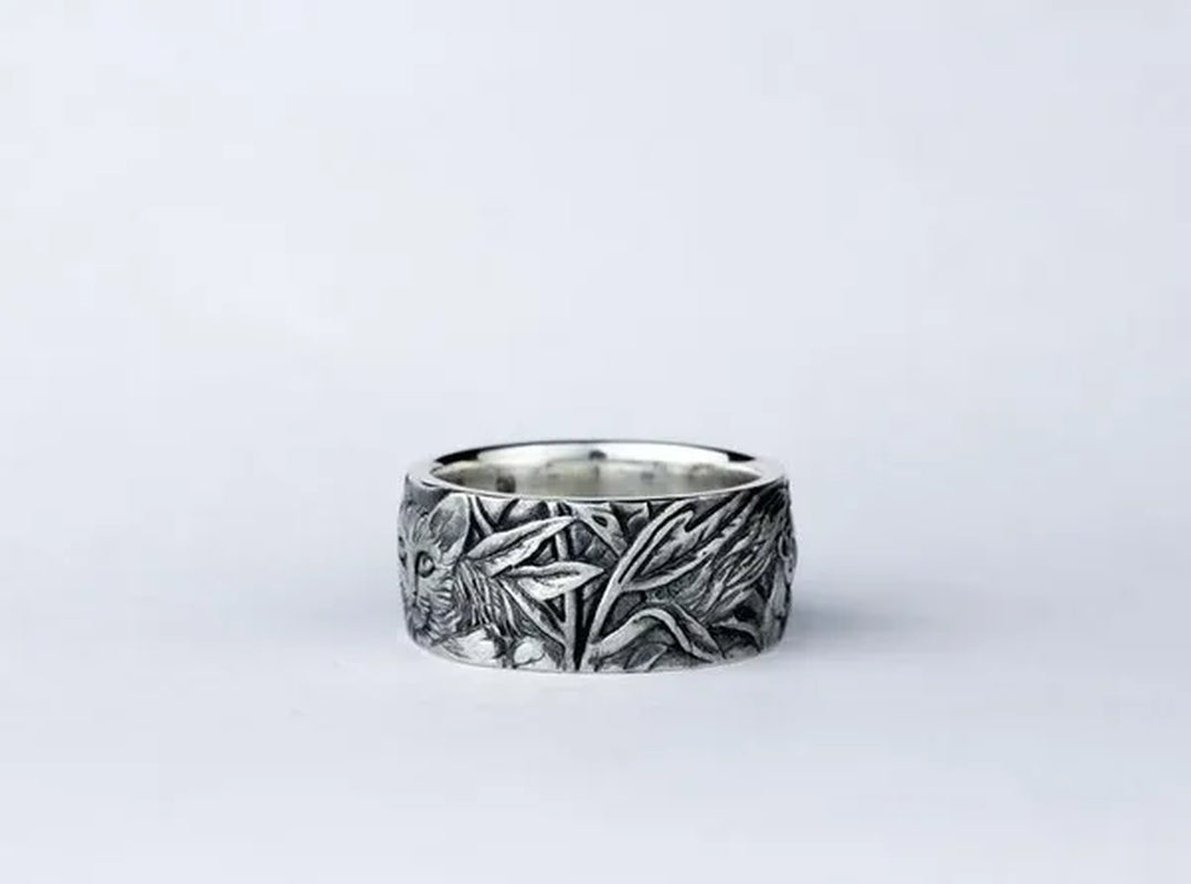 Exquisite 925 Sterling Silver Cat Ring Women Men Party Fine Jewelry