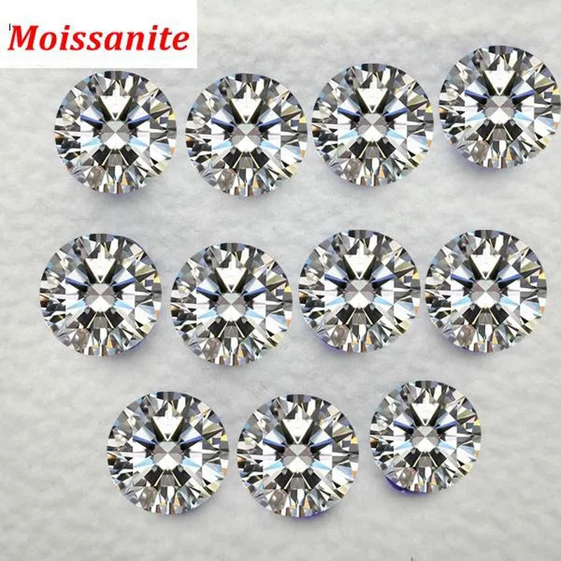 Natural 0.5/1.0/2.0Carat Moissanite D Color Round Shape VVS1 Excellent Clarity With GRA Certificate Report and Card