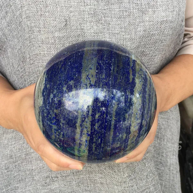 1KG+ Natural lapis lazuli sphere rock quartz crystal ball  reiki healing