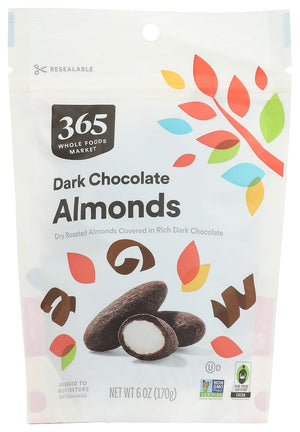 , Almonds Chocolate Dark, 6 Ounce