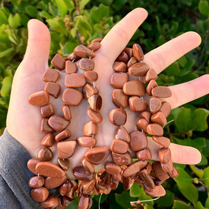 1 Strand  Natural Gold Sandstone Healing Gemstone Free Form Petal Keishi Teardrop Shape 10-20Mm Loose Drop Beads 15 Inch for Jewelry Making GZ6-16