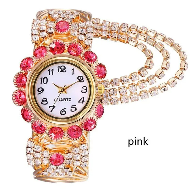 6 Colors New Ladies Diamond Temperament Quartz Watch Fashion Bracelet Watch