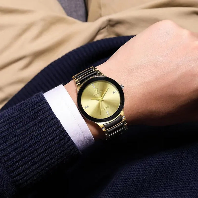 High Quality Men Stainless Steel Quartz Watch Relogio Masculino Male Fashion Casual Business Wristwatch Clock