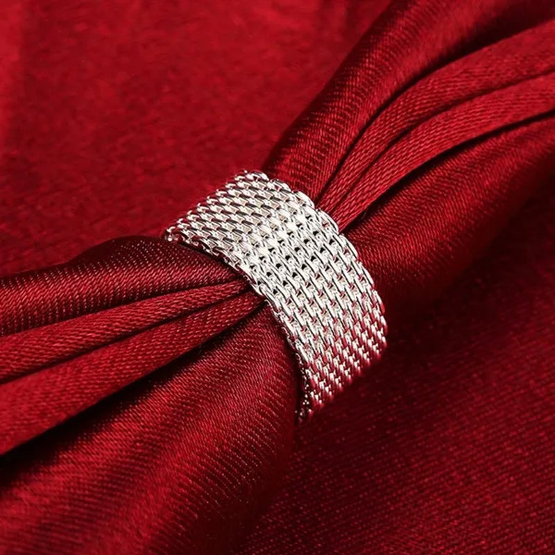 Wholesale Price round Silver Rings 925 Sterling Silver Rings Size 6 7 8 9 for Women Men Jewelry Best Gift Wholesale