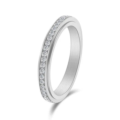 4mm wide titanium steel exquisitely inlaid single drainage diamond for men and women luxury fashion exquisitely stackable ring engagement and wedding ring - WORLD TIME VISITS