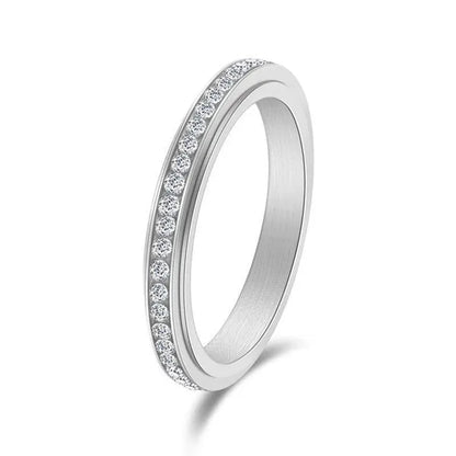 4mm wide titanium steel exquisitely inlaid single drainage diamond for men and women luxury fashion exquisitely stackable ring engagement and wedding ring - WORLD TIME VISITS