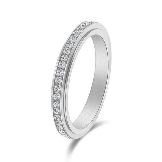 4mm wide titanium steel exquisitely inlaid single drainage diamond for men and women luxury fashion exquisitely stackable ring engagement and wedding ring - WORLD TIME VISITS