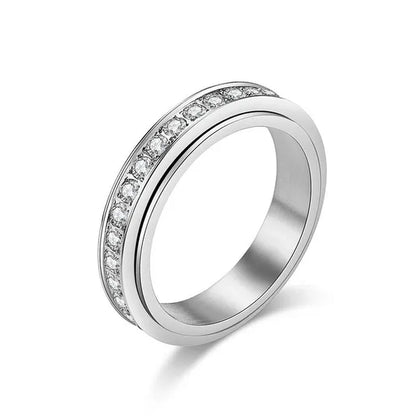 4mm wide titanium steel exquisitely inlaid single drainage diamond for men and women luxury fashion exquisitely stackable ring engagement and wedding ring - WORLD TIME VISITS