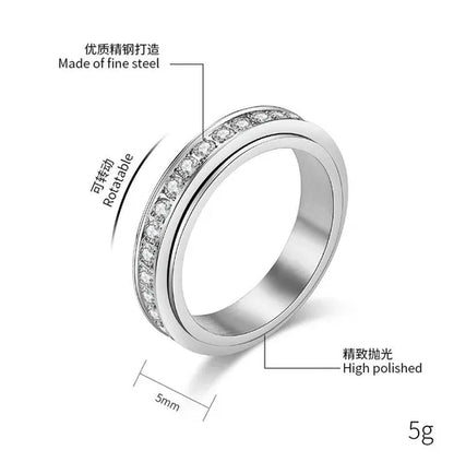 4mm wide titanium steel exquisitely inlaid single drainage diamond for men and women luxury fashion exquisitely stackable ring engagement and wedding ring - WORLD TIME VISITS