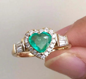 YOHAPP Woman Fashion Gemstone Jewelry Exquisite Natural White Sapphire Ruby Emerald Birthstone Princess Proposal Engagement Ring Anniversary Party Romantic Bride Wedding Luxury Jewelry Ring Size 5-11
