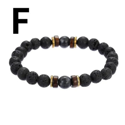 Luxury Fashion Men'S Creative Bead Bracelet Handwoven Adjustable Natural Stone Bead Bracelet Hip Hop Bracelet Men'S Jewelry Party Anniversary Gift Christmas Gift Jewelry - WORLD TIME VISITS