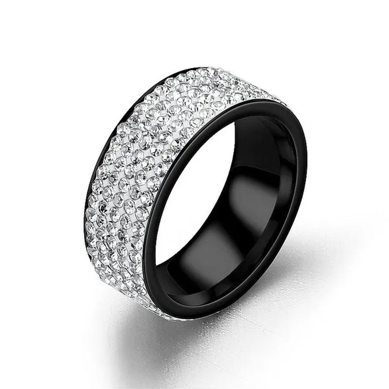 New Sparkling 925 Solid Sterling Silver White Sapphire Diamond Wedding Band Rings Engagement Anniversary Party Jewelry Size 5-12