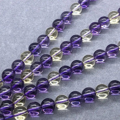 Ametrine Purple Citrine Beads 6-10Mm round Natural Loose Stone Bead Diy Jewelry