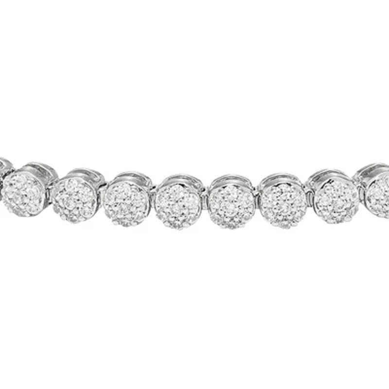 Sterling Silver and 0.25 CT. T.W. Diamond Tennis Style Bolo Bracelet