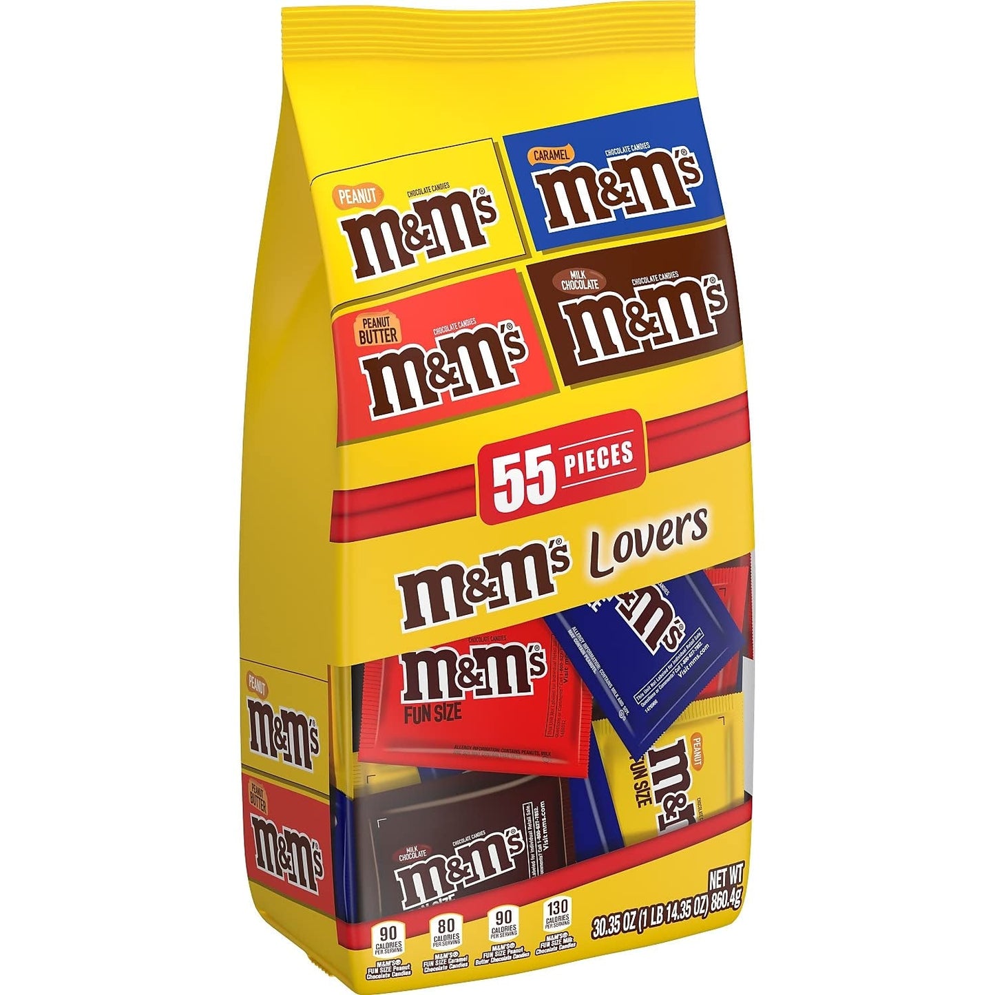 Original, Peanut, Peanut Butter & Caramel Fun Size Bulk Easter Chocolate Candy, 30.35 Oz, 55 Ct, Bag