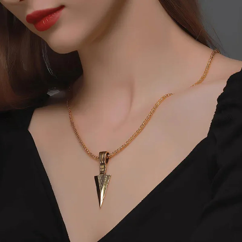 Men's Fashion Jewelry Black Gold Silver Color Pendant Long Chain Necklace Mens Necklaces