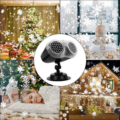 Christmas Projector Lights, Indoor Outdoor LED Snowflake Projector, Remote Control IP65 Waterproof Projection Lamp, for Christmas, Wedding, Party