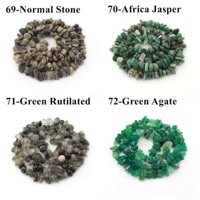 Natural Stone 5-8MM Irregular Shape Freeform Chip Bead Pink Quartz Amethysts Agates Lapis lazuli For Jewelry Making DIY Bracelet16"