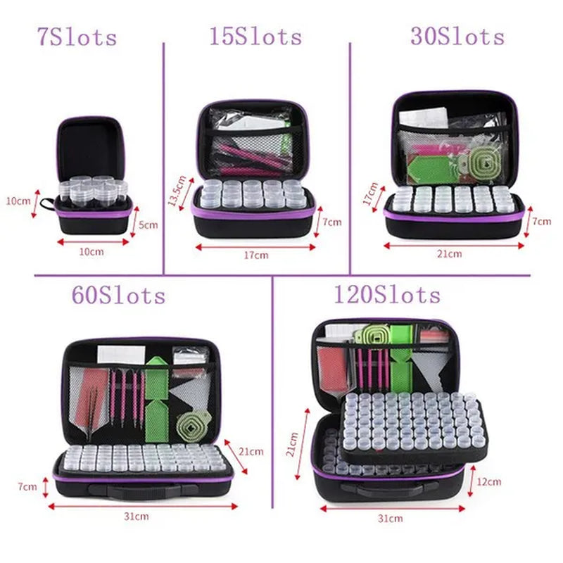 Diamond Painting Storage Box Container with Accessories Tools Kits for Beads Diamonds Rhinestones Storage