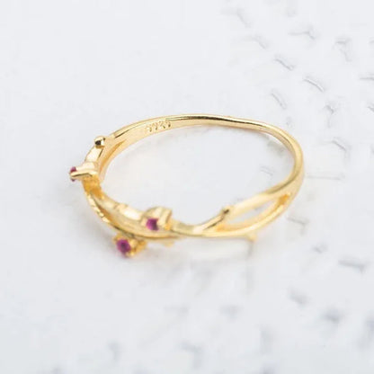Simple Fashion Natural Ruby Gemstone Bridal Wedding Ring for Womens Engagement Wedding Party Diamond ring Engagement ring Valentine's Day Present Size 5-12 YOHAPP