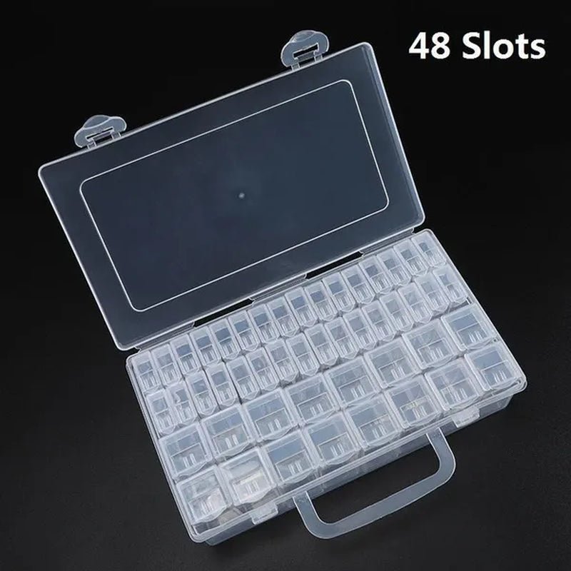 56/48/40/32/12 Diamond Painting Tools Accessories Beads Container Rhinestone Diamond Embroidery Stone Storage Convenience Box - WORLD TIME VISITS
