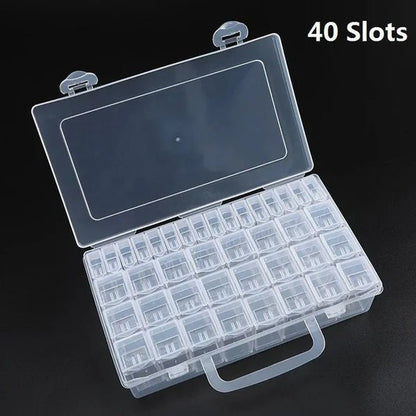 56/48/40/32/12 Diamond Painting Tools Accessories Beads Container Rhinestone Diamond Embroidery Stone Storage Convenience Box - WORLD TIME VISITS