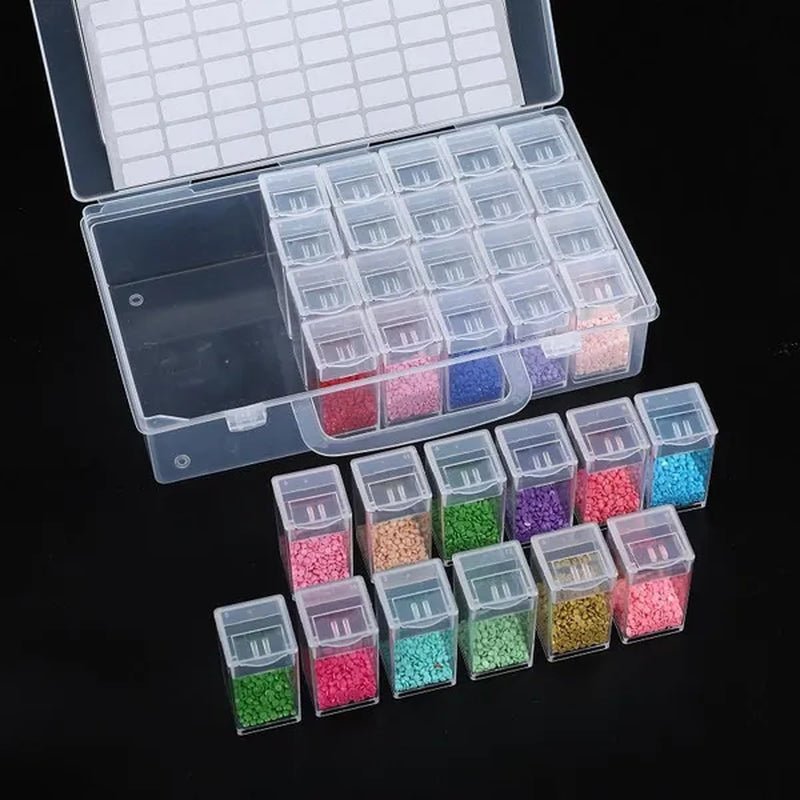 56/48/40/32/12 Diamond Painting Tools Accessories Beads Container Rhinestone Diamond Embroidery Stone Storage Convenience Box - WORLD TIME VISITS