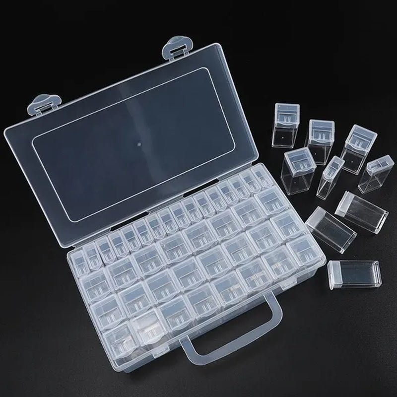 56/48/40/32/12 Diamond Painting Tools Accessories Beads Container Rhinestone Diamond Embroidery Stone Storage Convenience Box - WORLD TIME VISITS