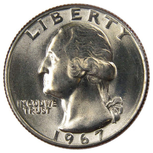 1967 Washington Quarter Coin, BU Uncirculated Mint State, 25C Collectible Master Coins
